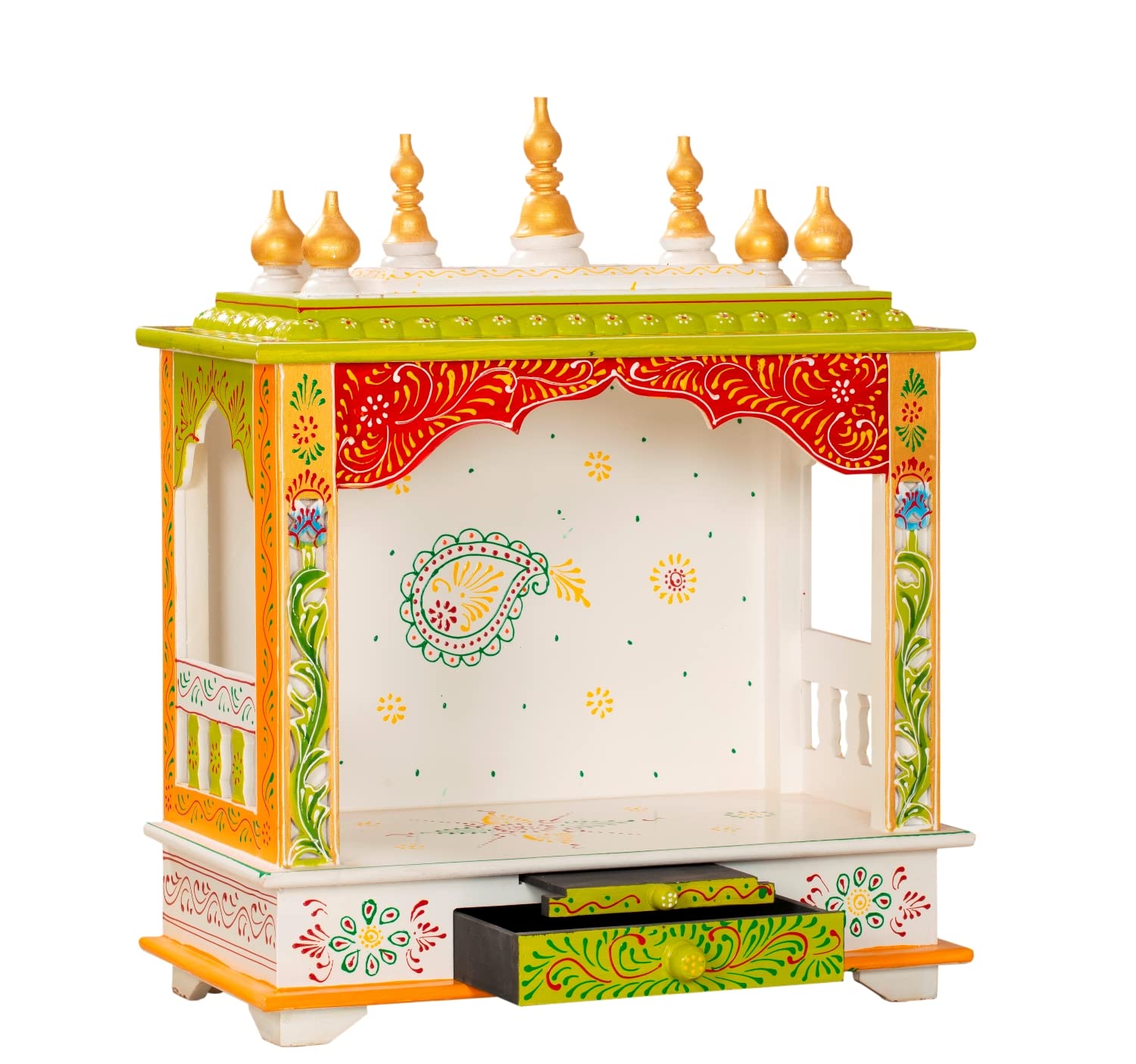 Buy Rajasthan Art And Craft Wood Home Temple Wooden Temple/Home Temple