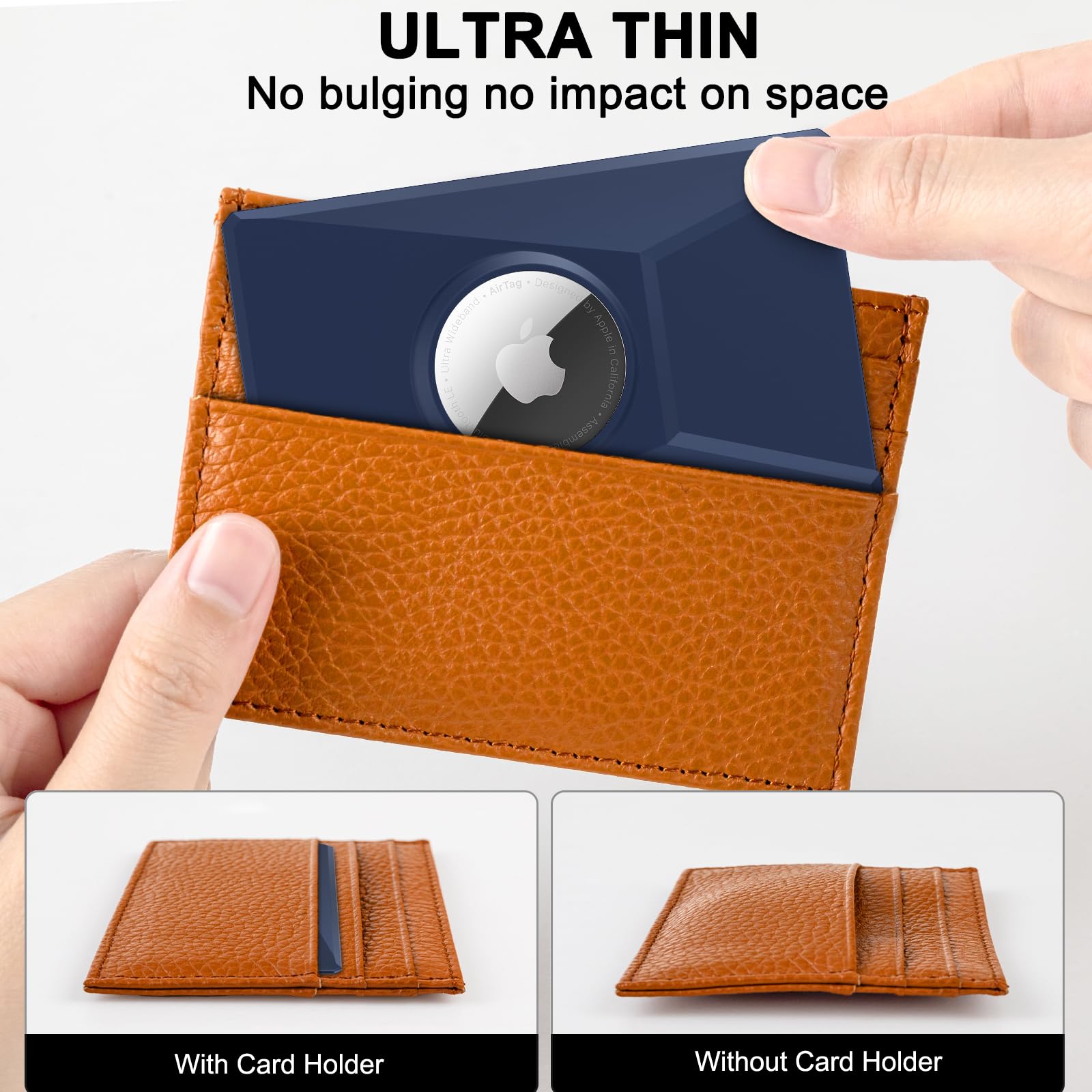 Bvya RFID Blocking Business Card Organizer - PU Leather, Holds 192 Cards, 96 Slots
