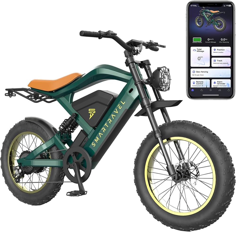 Amazon.com : SMARTRAVEL Electric Bike for Adults,GPS and APP