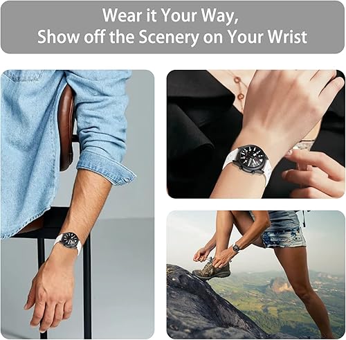 Miniatura 3 de Correa compatible con Samsung Gear S3 Classic  Gear S3 Frontier  Forerunner 945  Forerunner 955  Vivoactive 4, correa de reloj de silicona suave de