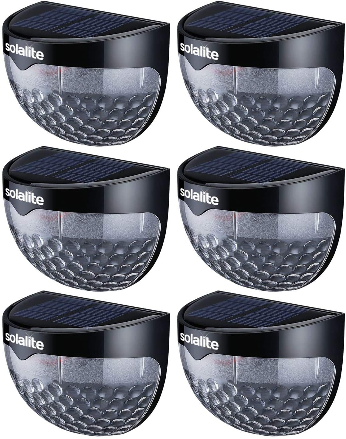 Greenfields Solar Powered Waterproof 6 LED Outdoor Wireless Sensor Fence Light Perfect for Yard, Pathway, Garden, Hall, Driveway, Garage, Stairway, Gate, Wall Patio, Fence (6 Pack)