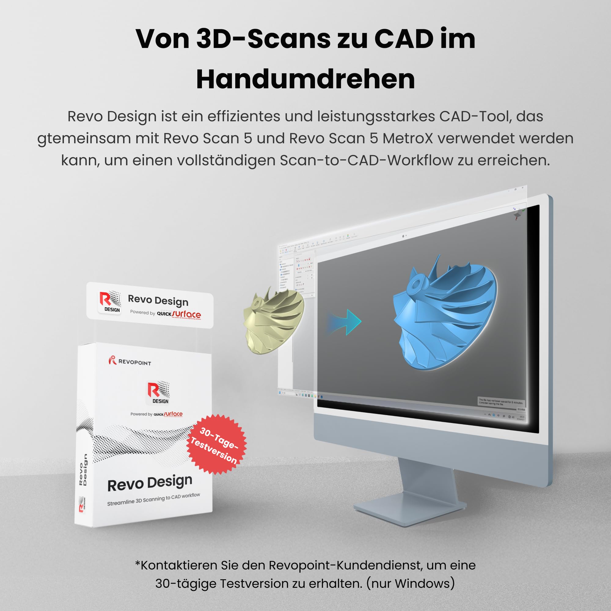 Revopoint MIRACO Plus 3D-Scanner für 3D-Druck, Eigenständiges Handgerät mit Fotogrammetrie, Optischem Zoom, Bis zu 0,02 mm Präzision, Vollfarb-RGB-Kamera für Kleine bis Große Objekte, 32GB