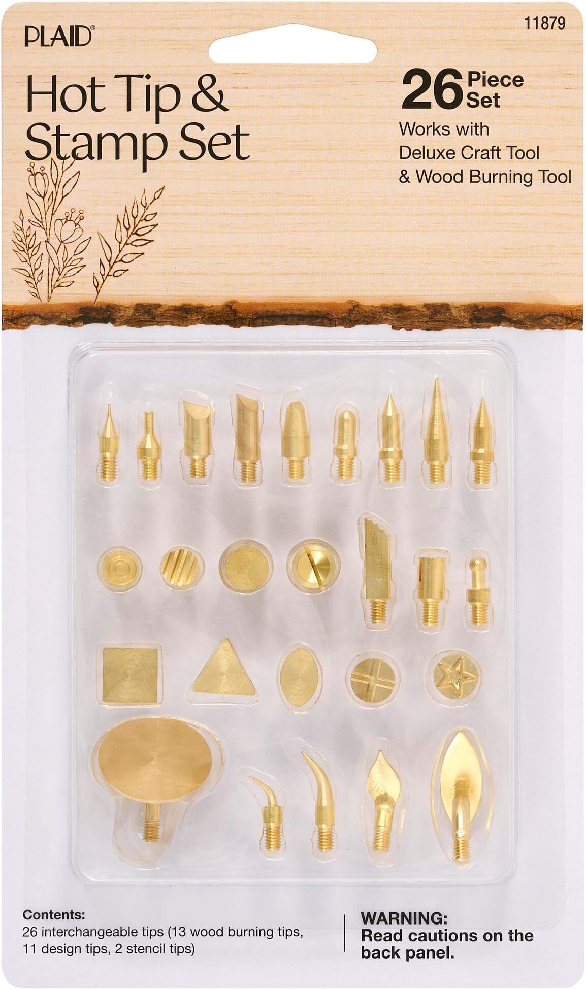 Wood Burning Kit, Set of 26 Art Supplies for Wood Burning Tool Kit, DIY Arts and Crafts, Wood Burning Kit for Adults, Great for Pattern Making, Shading and Texture, By Plaid Enterprises, 11879