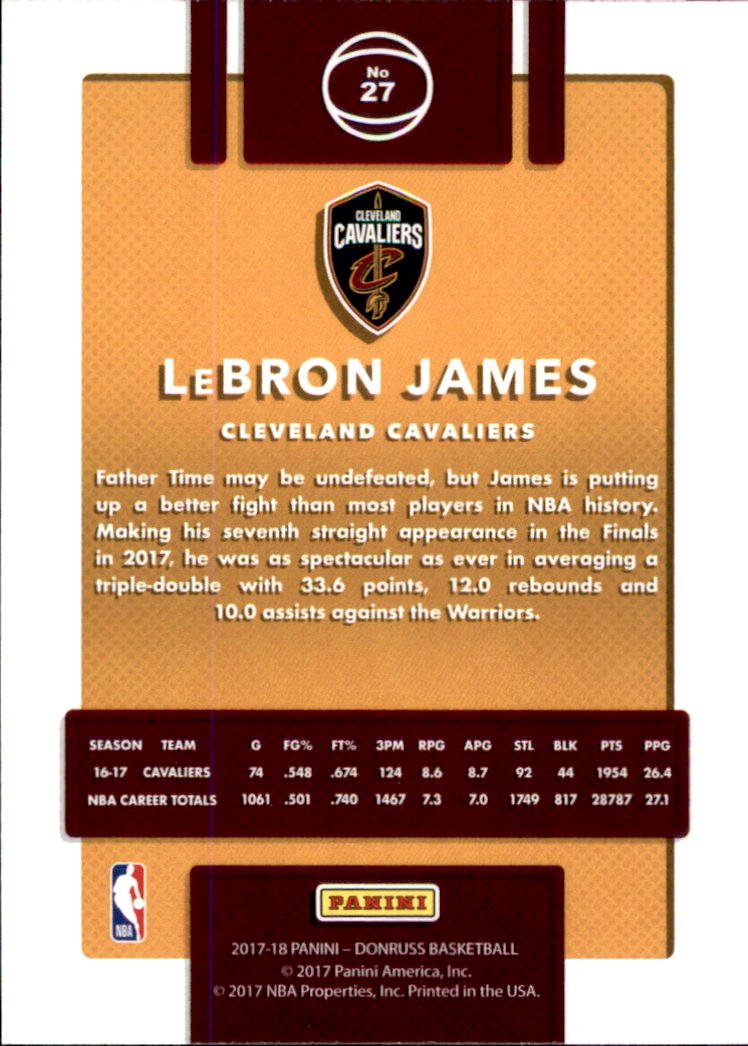 2017 donruss lebron james