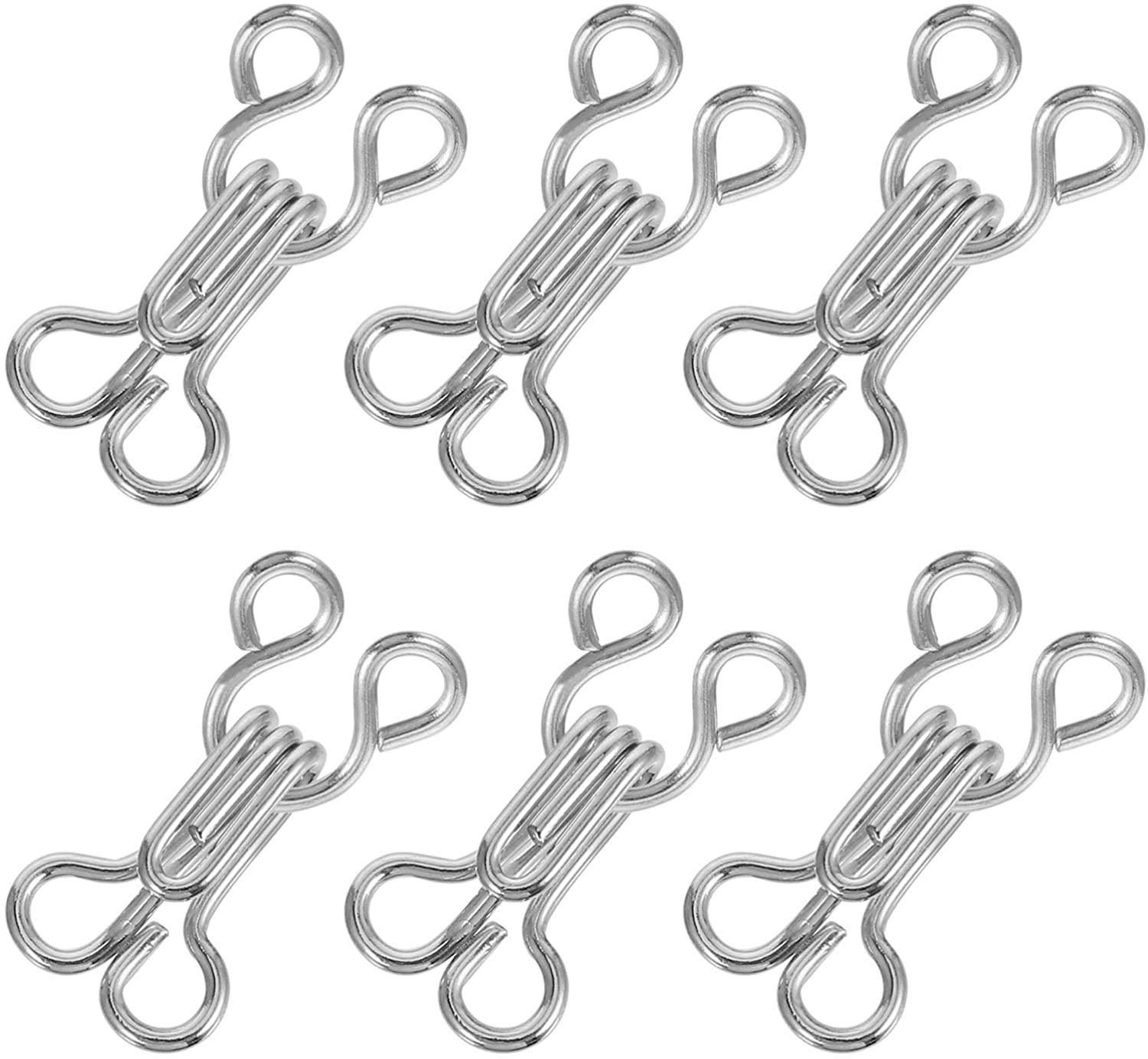 DELFINO 200 Pairs Sewing Hooks Eyes Closure Sweater Shawl Clips Metal Scarf Clip Diy Craft Accessories For Bra Trousers Skirt Sweater Dress Sewing DIY Crafting
