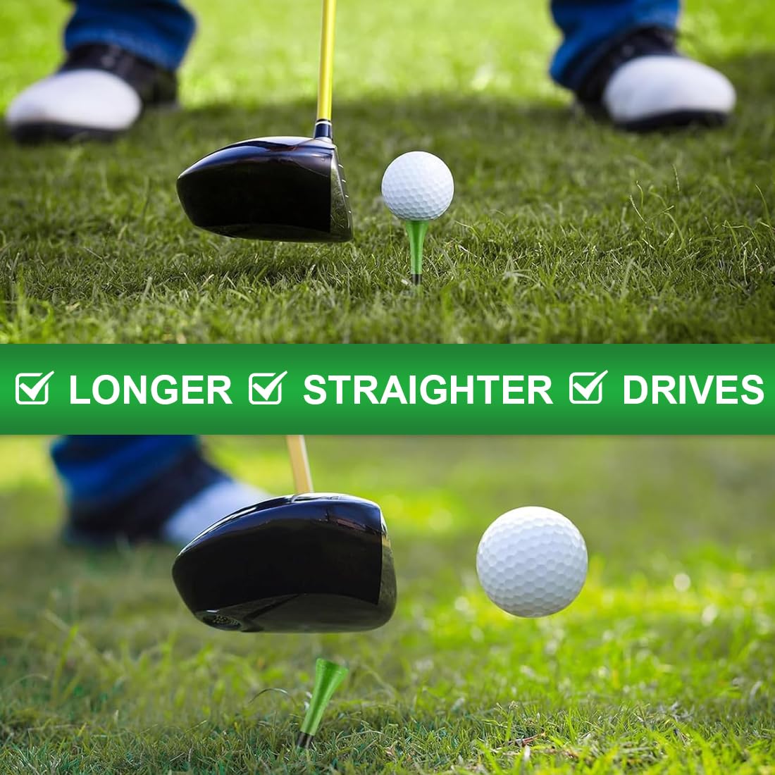50 Pezzi Premium Tee da Golf in Plastica, Accessori per Campo da Golf, Ideali per Golfisti Amatoriali, Professionisti e Giovani, Perfetti per Drive e Allenamento (83mm) (Colorati)
