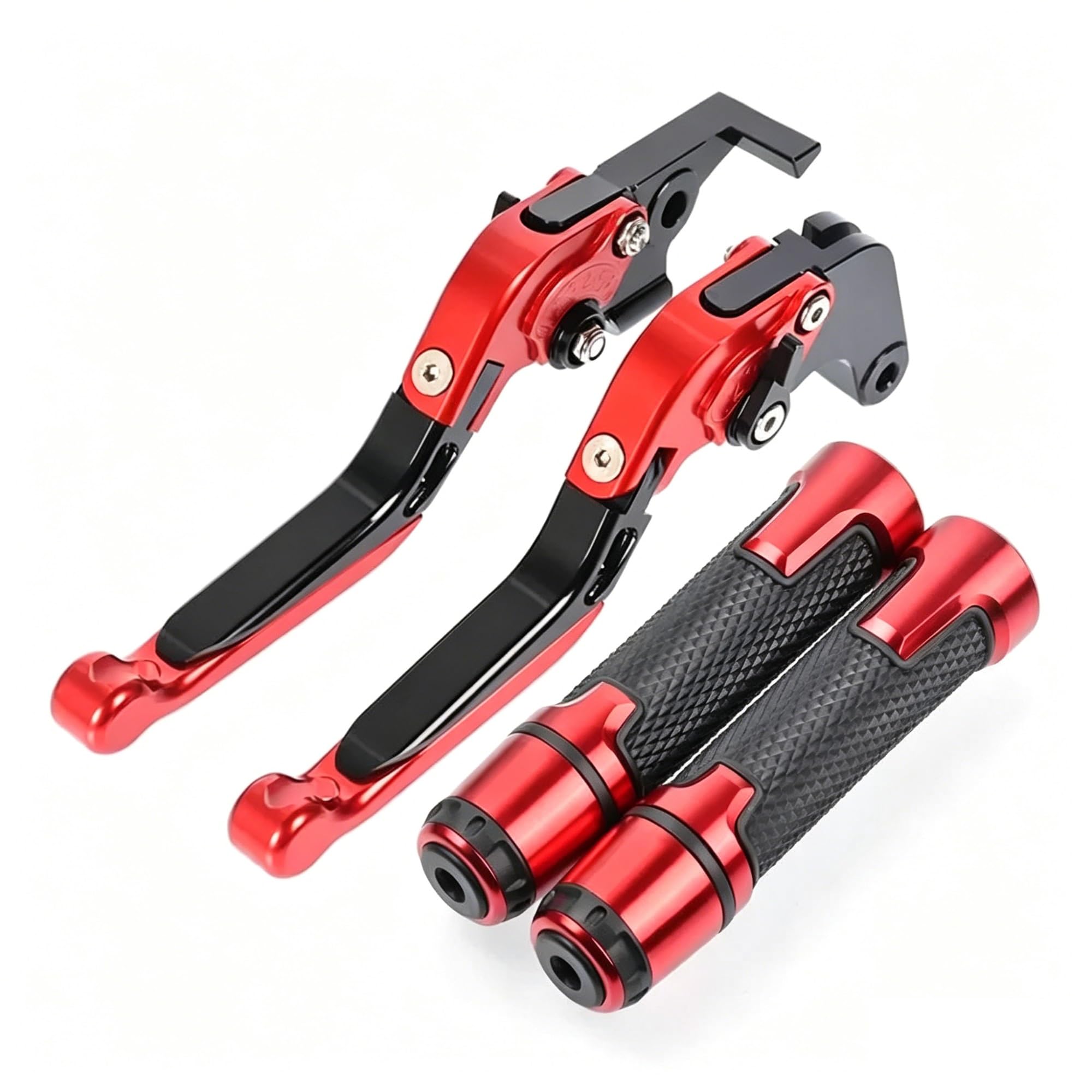 VQLDPX Handlebar Levers Motorcycle Brake Clutch Lever Handlebar Grips Kit for Suzuki for Hayabusa GSXR1300 2008-2017 Replacement Components Motorbike Clutch Grips Brake Lever