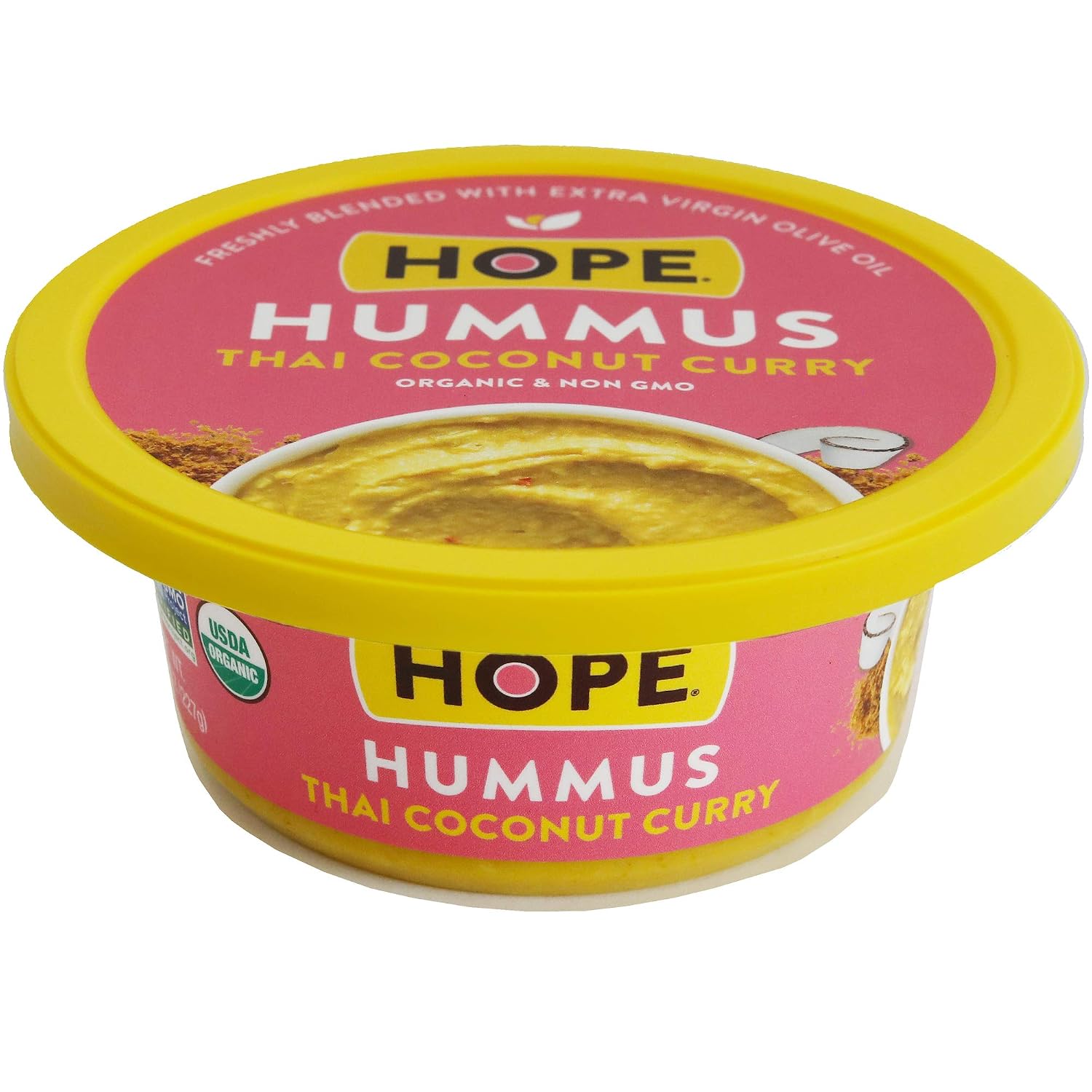 Hope Foods , Organic Hummus, Thai Coconut Curry, 8 Count