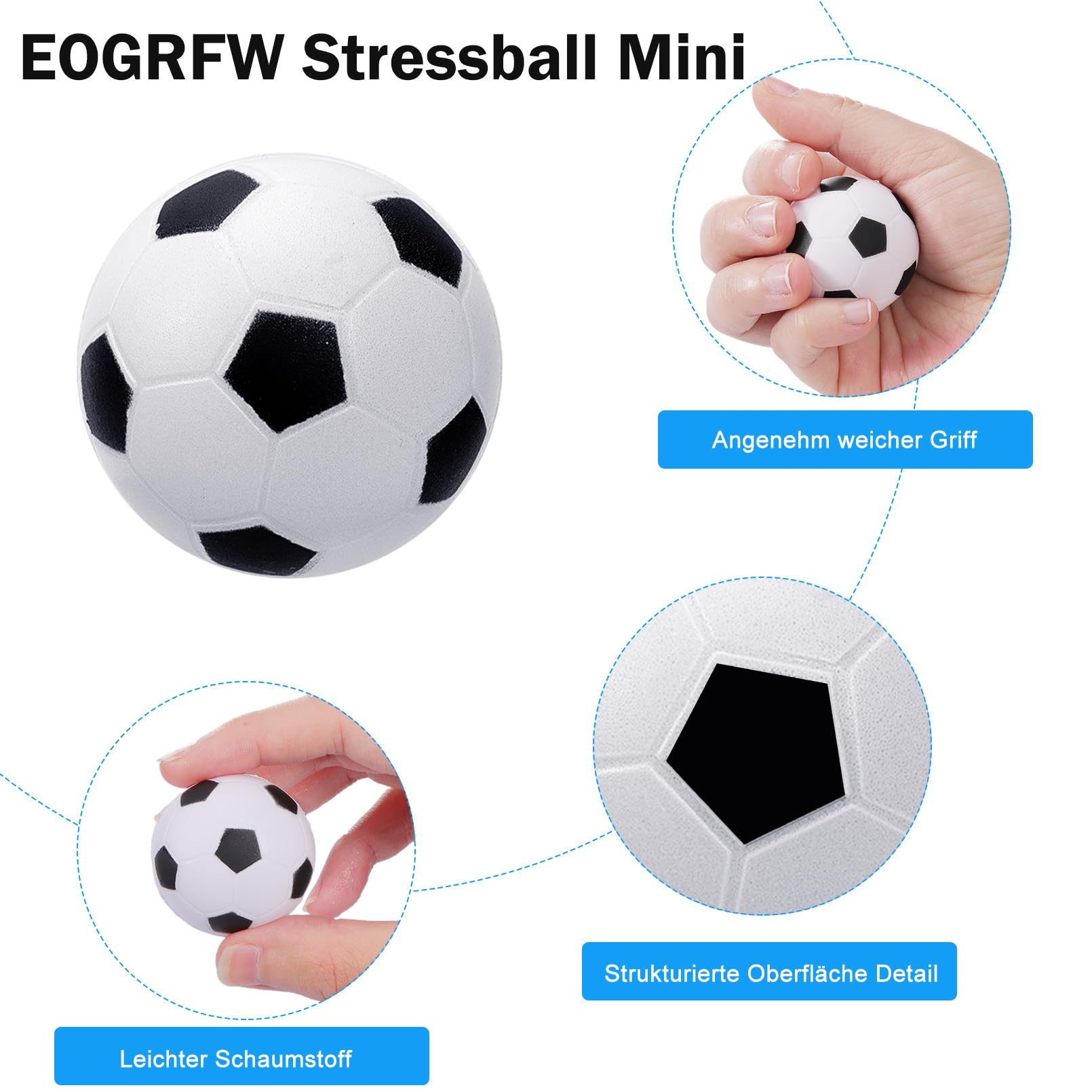 20 Mini-Golfbälle Aus Schaumstoff – Ca. 6,3 Cm, Bunt, Mit Netzbeutel, Für Stressabbau, Partys & Als Geschenk