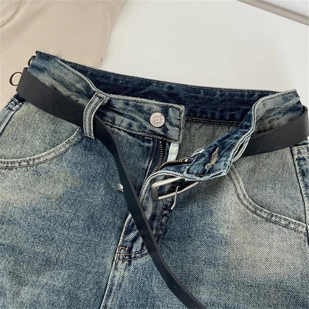 Minigonna casual da donna Street Wear a vita alta con bottoni e cerniera a una linea di jeans gonne