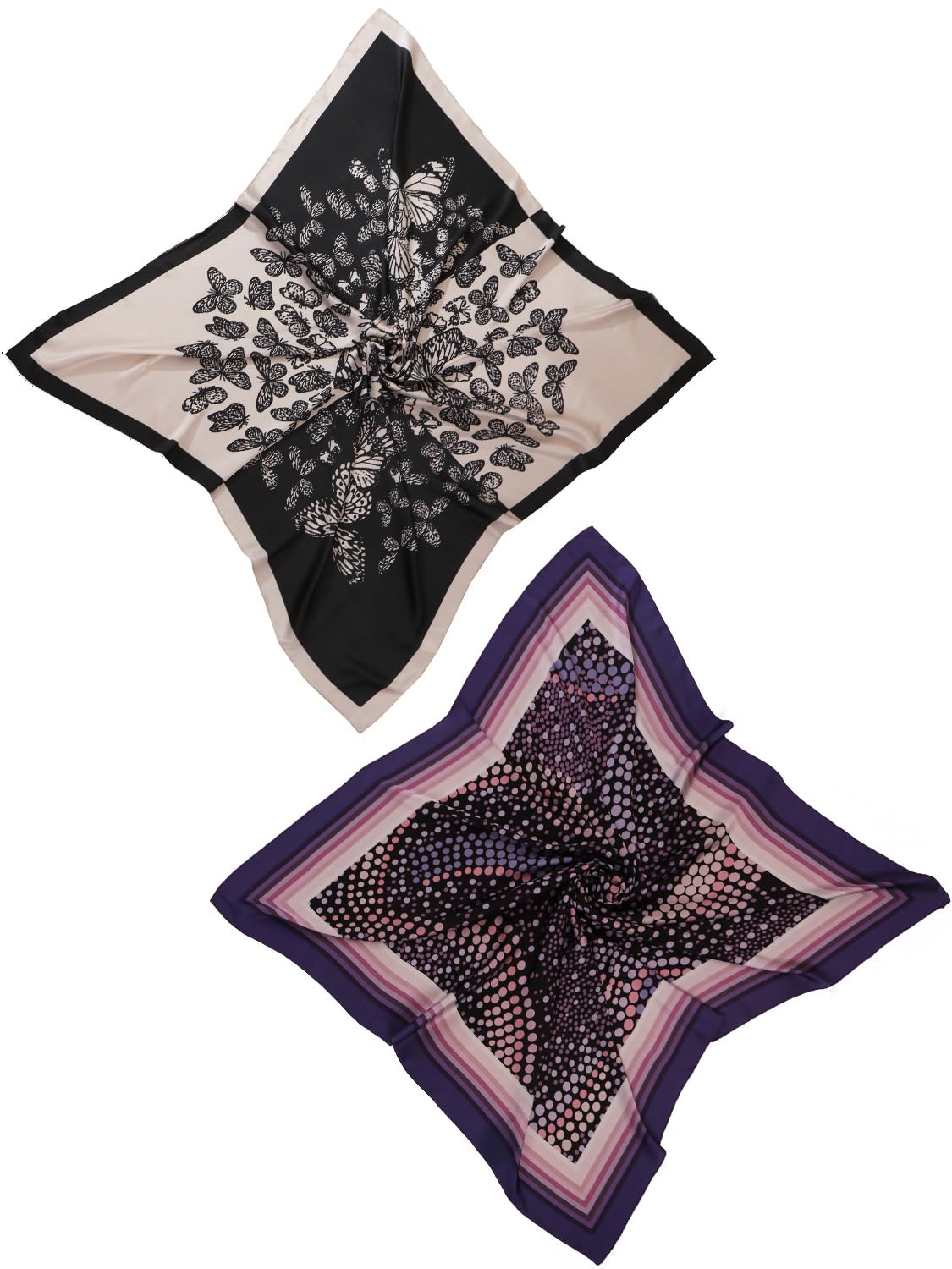 leeza store Women's Polyester Satin Silk Square Digital Printed Scarf || Dupatta || Stole || Beach Wear || Fashion Accesorries || Bandana || Head Scarf || Hair Wrap