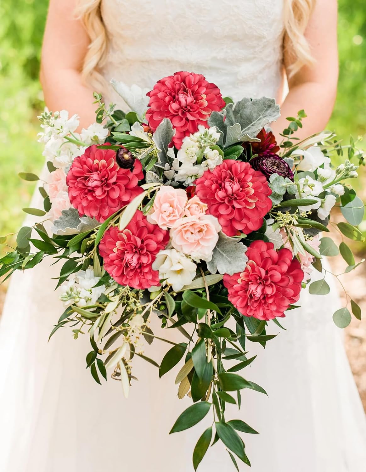 IPOPU 5 Pcs Pink Dahlia Artificial Flowers 27” Long Stem Realistic Silk Chrysanthemum Flower for Tall Vase Kitchen Table Centerpiece Wedding and Engagement Party DIY - Image 6