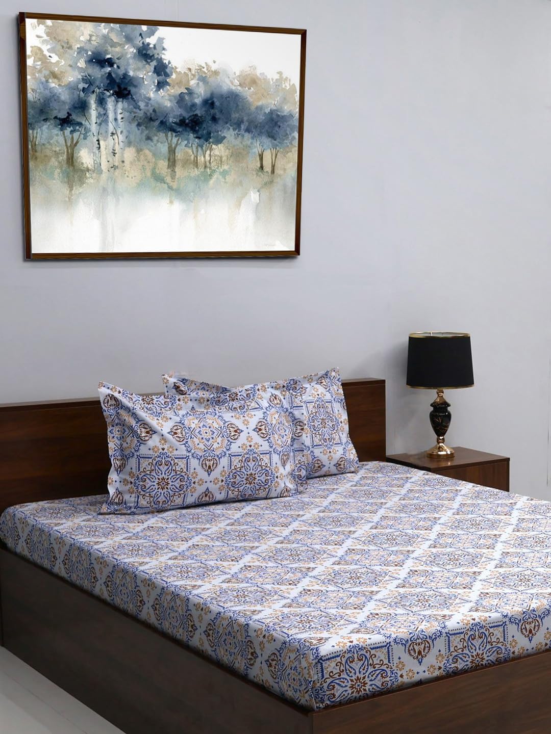Bombay Dyeing King Sheet Set - 100% Cotton -8