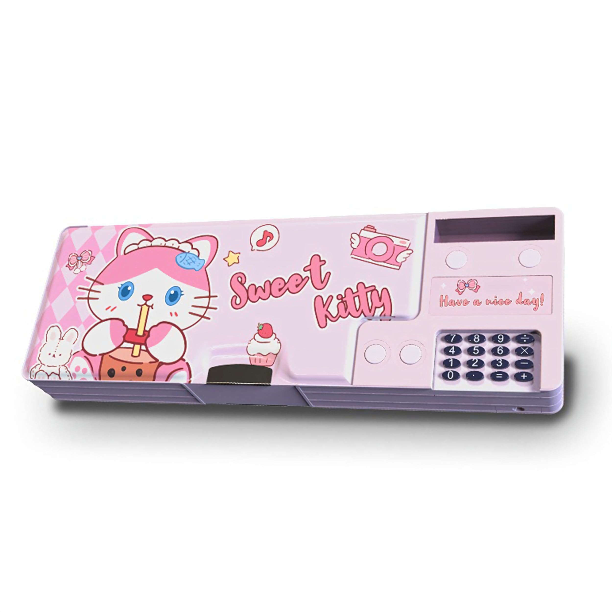 Ristpal Pop Up Multifunction Pencil Case for Boys and Girls with Calculator, Sharpener, Cute School Supplies Pencil Box, Stationery Organizer, Best