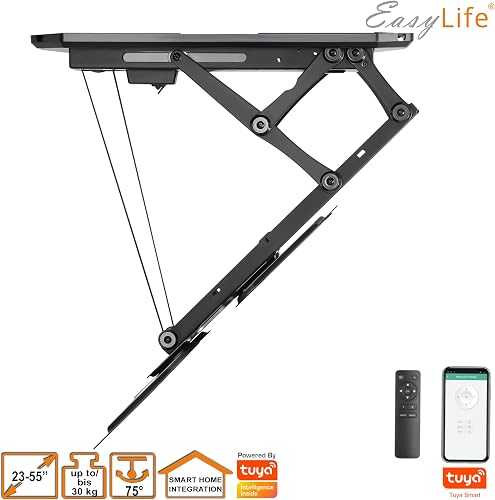EasyLife Supporto da soffitto per TV girevole elettrico +… - 8