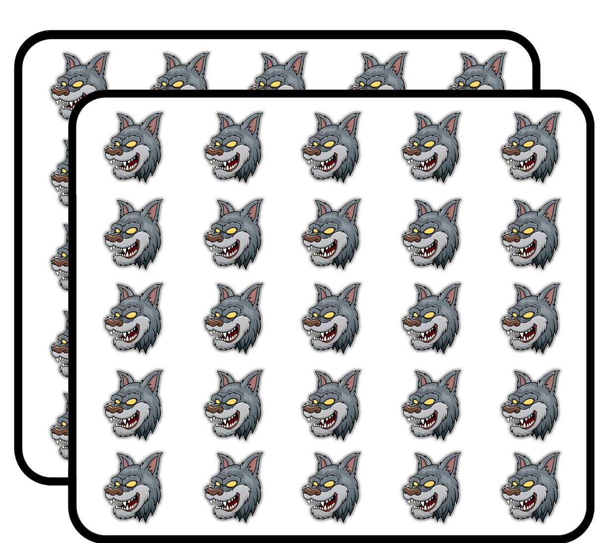 Wolf Face Mascot Art Decorative Scrapbooking Sticker Waterproof Vinyl Stickers for Water Bottle, Laptop & Phone Case – 50 Pack