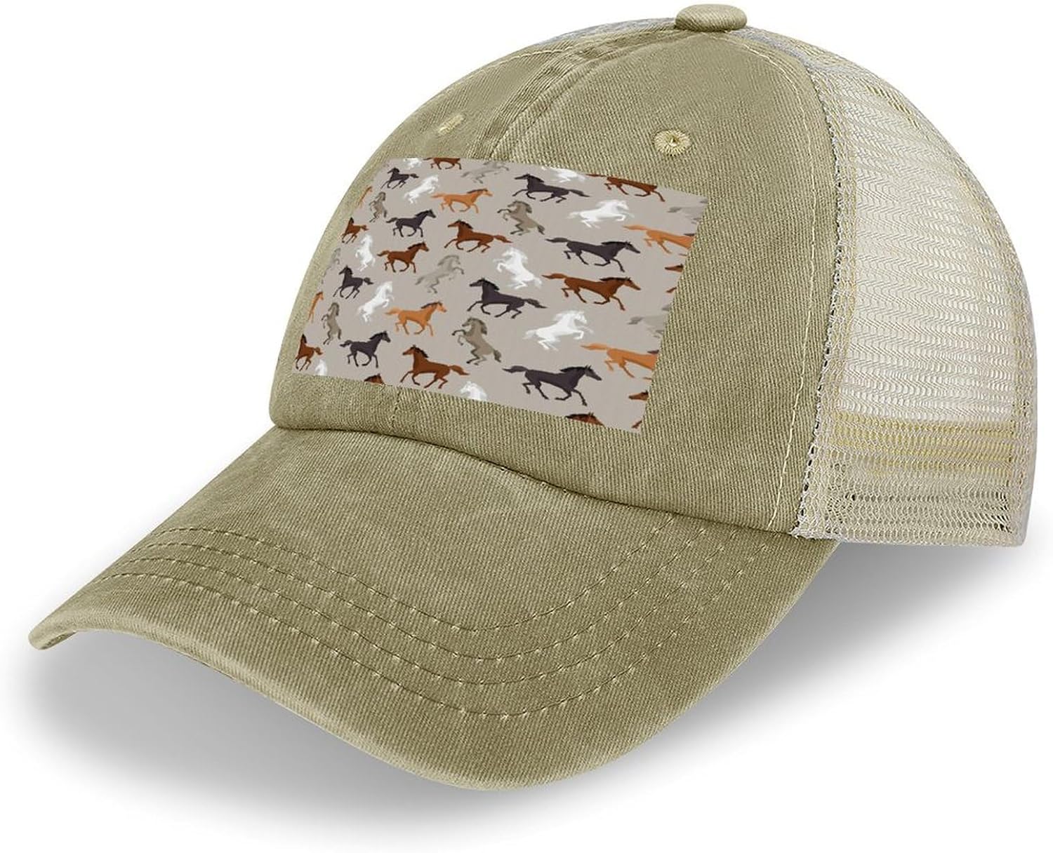 Cute Horse Hat Personalized Adjustable Cowboy Cap Cotton Cap Trucker Hats Dad Hat for Men Women