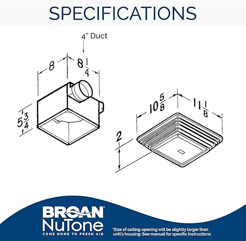 Miniatura 3 de Broan 678combinación de ventilador y luz 678