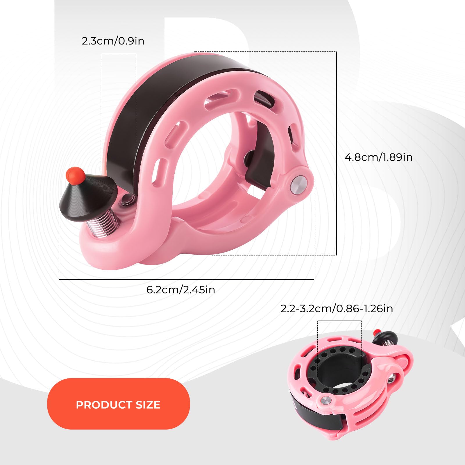 ROCKBROS Bike Bell Mini Bicycle Bell for Adult Kids 100 dB Bicycle Handlebar Bell with Loud and Crisp Sound for Road Mountain Bike Racing Bike Toddler Bike - Image 4