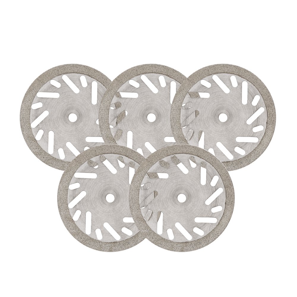 Pepisky 5pcs Dental Lab Polishing Diamond Disc for Dental Cutting Plaster Disc Wheel Dental Lab Tool
