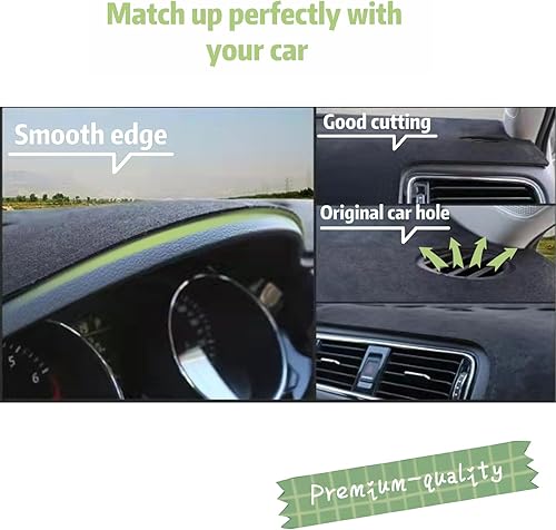 Miniatura 6 de Funda para salpicadero, cubierta de gamuza para salpicadero, se adapta a Hyundai Sonata 2011, 2012, 2013, 2014, fundas interiores antideslizantes,