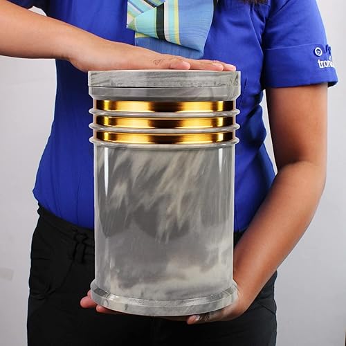 Miniatura 2 de Innovatronix Urna de cremación de mármol cultivada personalizada con grabado láser en la parte superior para cenizas humanas de tamaño adulto, hecha