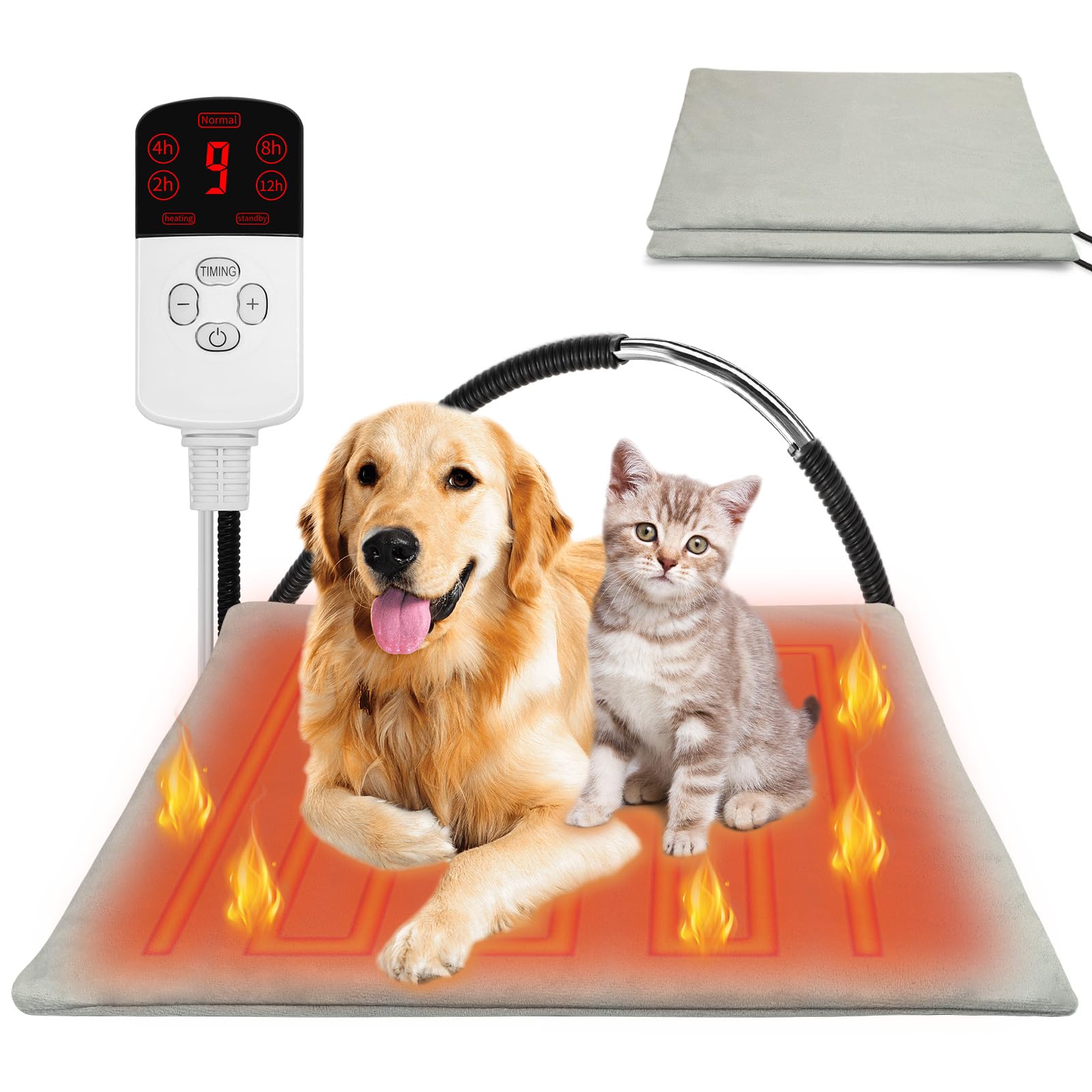 犬猫用ペットヒーター Amazon | ペット用ホットカーペット【ペット専門家監修】 30×40cm 犬