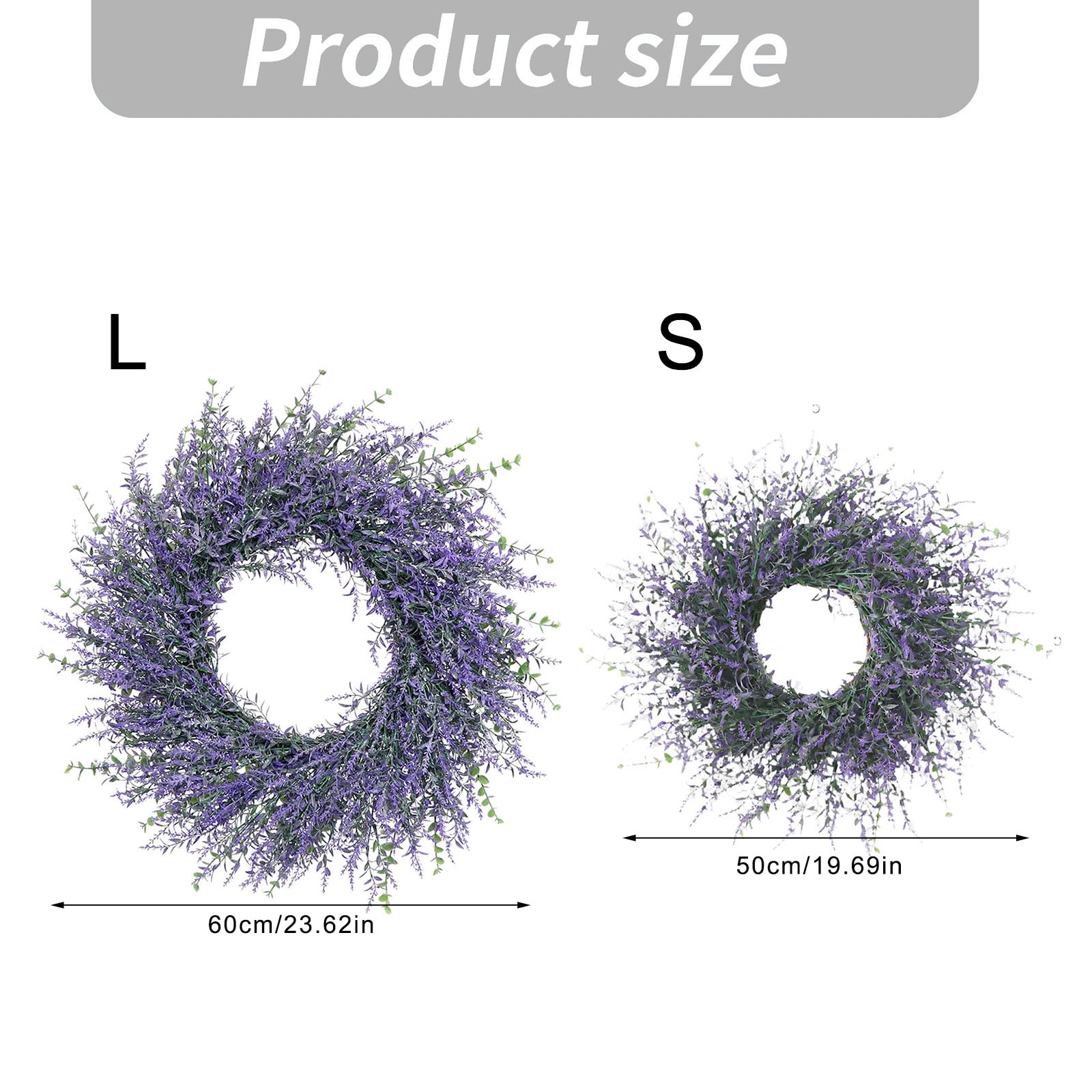 Ghirlanda di lavanda artificiale realistica con pianta rampicante per matrimonio, per porta d'ingresso, finestra, corridoio, giardino, ghirlanda di lavanda artificiale