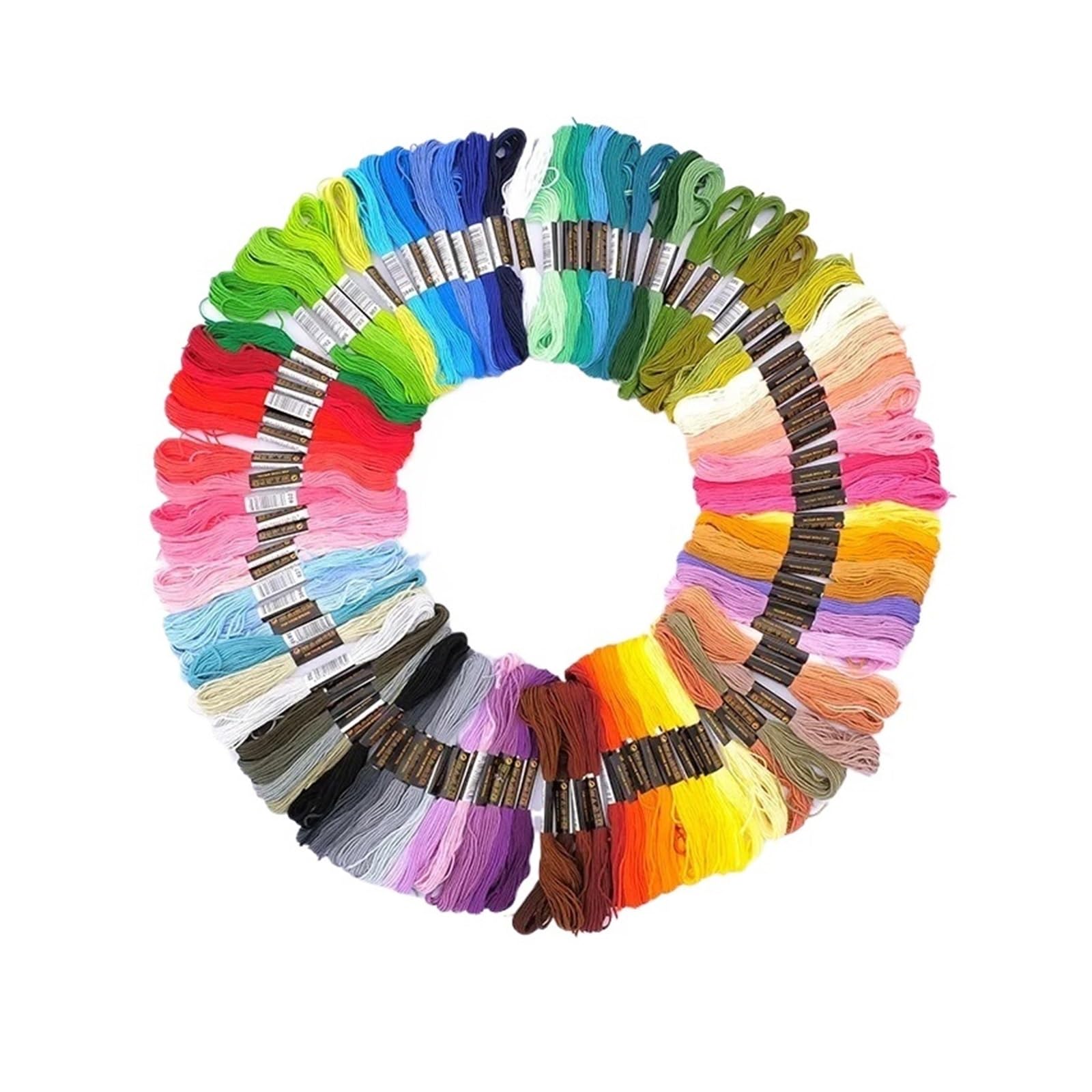 Stickgarn 50/100/150/447 Farben Kreuzstichgarn – farbechtes Sticktwist for DIY-Nähen, Handarbeiten, Kunsthandwerk Baumwollgarn(100colors)