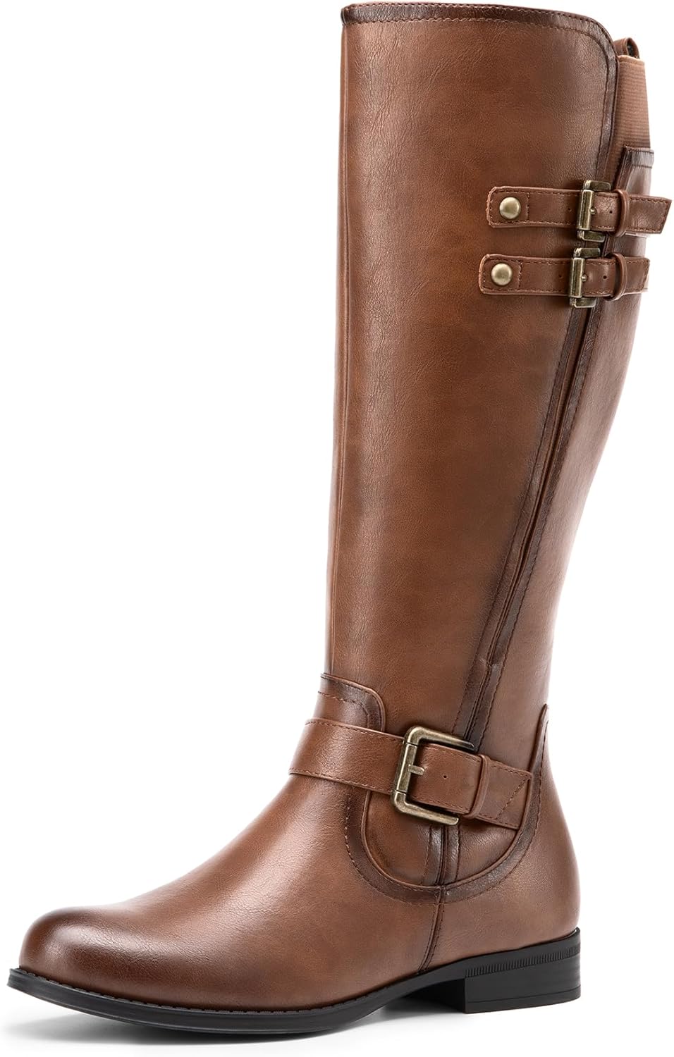 DREAM PAIRS Women's Riding Boots - Comfortable Low Chunky Heel