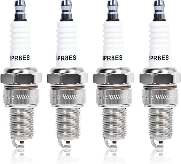 Bujía para 3923 BPR8ES Denso W24EPR Champion RN6YC F8RTC Paquete de 4 | Compatible con Aprilia Mojito Custom 50 Cobra CX50 Kawasaki KD80 Polaris Freedom 1200 SL SLH SLT Porsche 911 900 Yamaha XJ650L XJ700