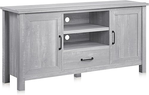 Miniatura 7 de BELLEZE Moderno soporte de TV de 60 pulgadas o centro de entretenimiento para televisores de hasta 65 pulgadas armario de almacenamiento para bufé