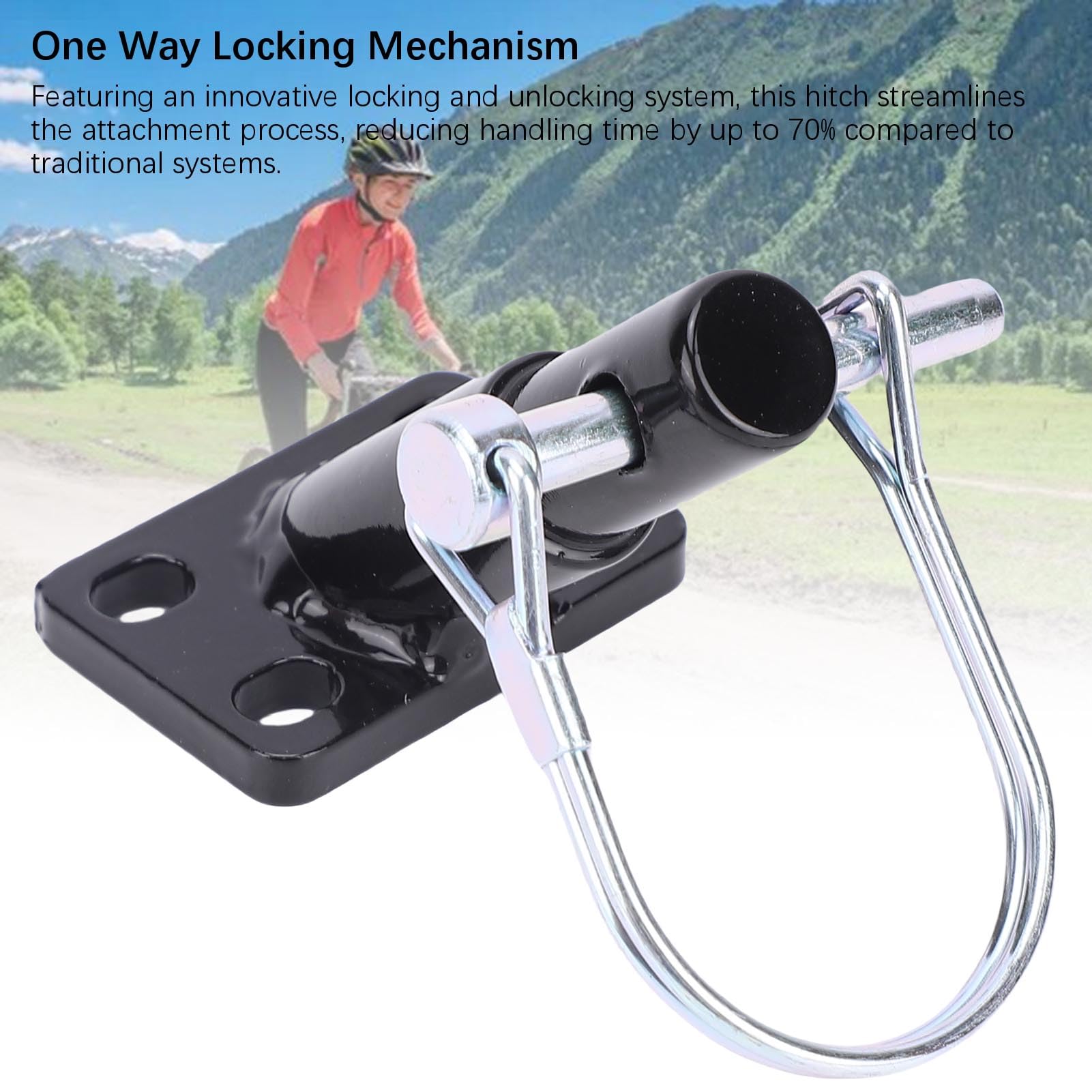 RiToEasysports Trailer Bike Hitch, Accoppiatore di Rimorchi per Bici Rilascio Rapidamente Attacco Adattatore in Lega in Acciaio con Bloccaggio Innovativo per Bambini Cargos Pet Rimorchi