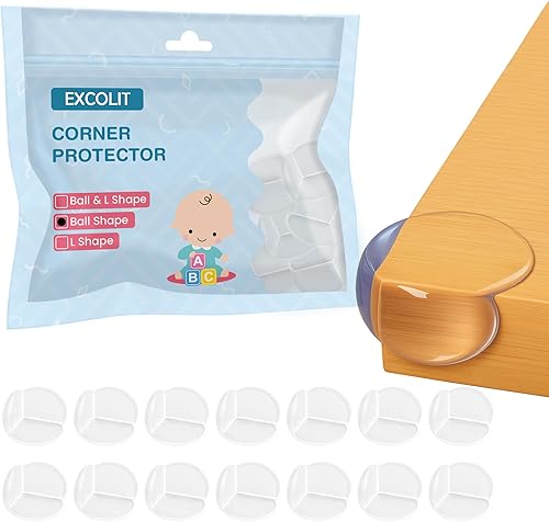Protector de esquina para bebé, paquete de 15 protectores de bordes transparentes y transparentes para bebés, protectores de esquina de muebles de