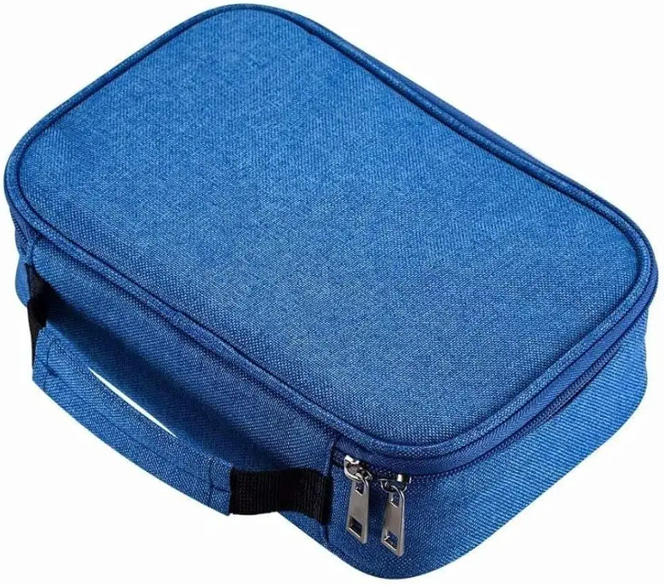 Estojo BOX escolar de grande capacidade armazenamento 100 Pens Impermeável (Azul)