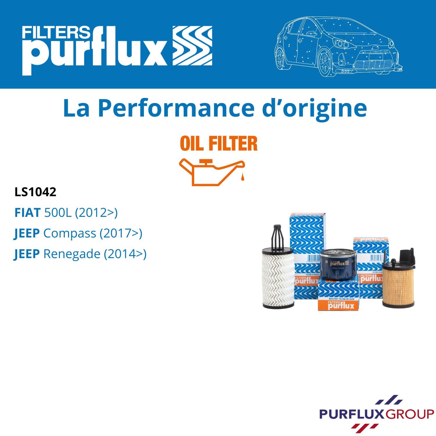 Image secondaire de Filtre à Huile Purflux LS1042 pour Voitures ALFA ROMEO et FIAT