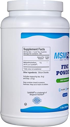 Miniatura 4 de KALA HEALTH MSMPure MSM Polvo fino 5lb y MSM Gel con Aloe Orgánico 8oz Bundle