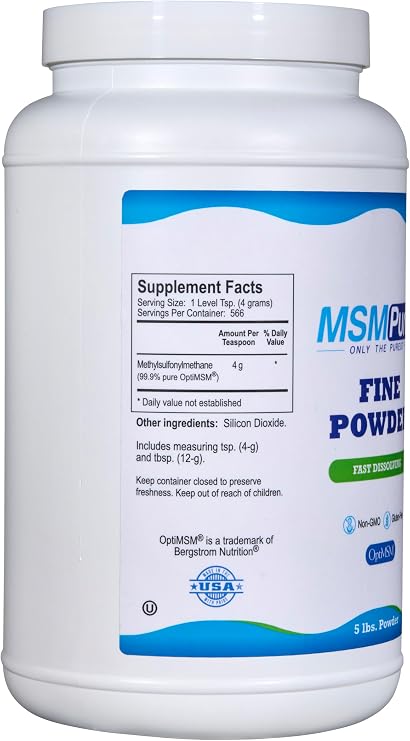 KALA HEALTH MSMPure MSM Fine Powder 5lb and MSM Gel with Organic Aloe 8oz Bundle