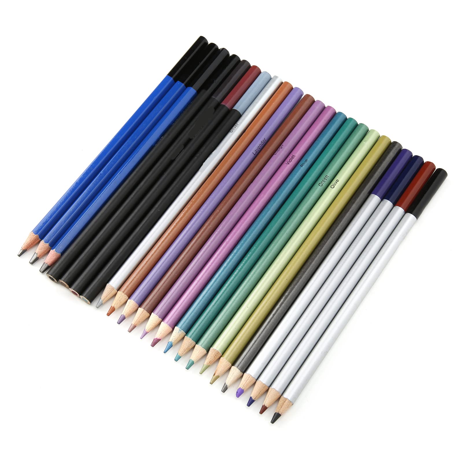 Buntstifte-Set mit 40 Farben, professioneller Skizzenstift-Anzug für Künstler, lebendiger, öliger Buntstift mit weichem Kern für sanftes Zeichnen, inklusive 18 Bleistiften und