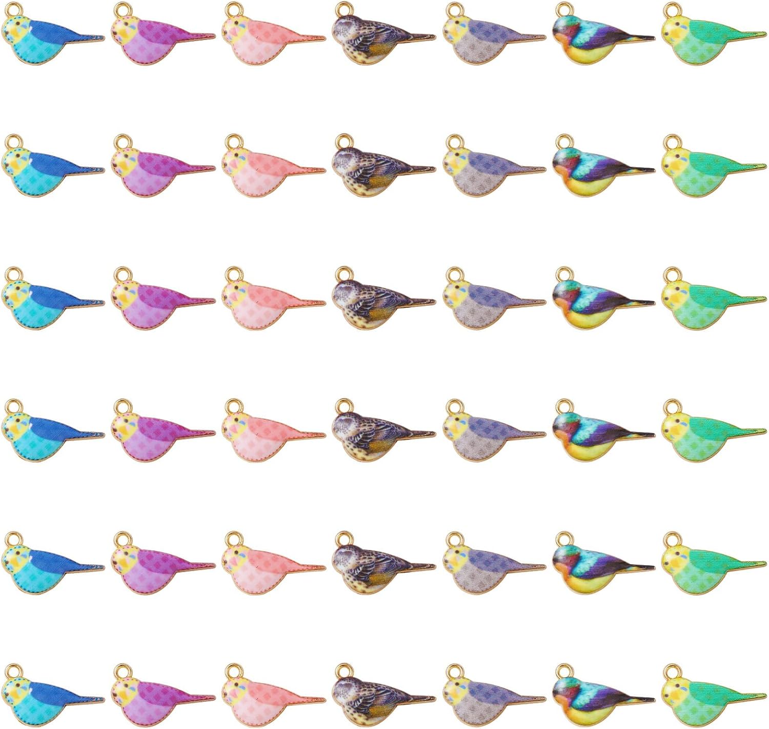 KitBeads 35pcs Mixed Colors Enamel Bird & Animal Charms - Sparrow, Parrot for Jewelry Making - Image 7