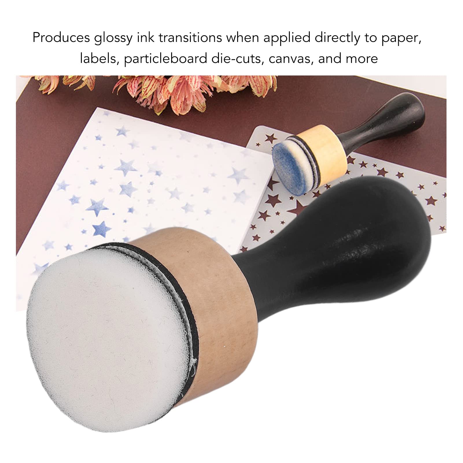 Ink Paints Blending Tool, Ink Paints Mixing Blending Tool Ink Blending Brushes with 24 Replacement Foam Pads for Scrapbooking Craft Rubber Stamping