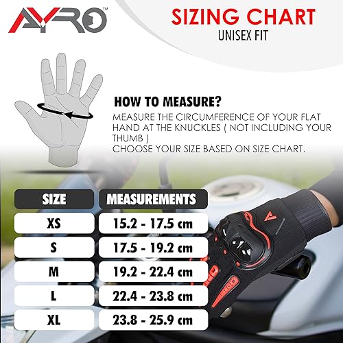 Miniatura 7 de AYRO Guantes de motocicleta, guantes de motocross, guantes de motocross, guantes de motocicleta con pantalla táctil de dedo completo con nudillos