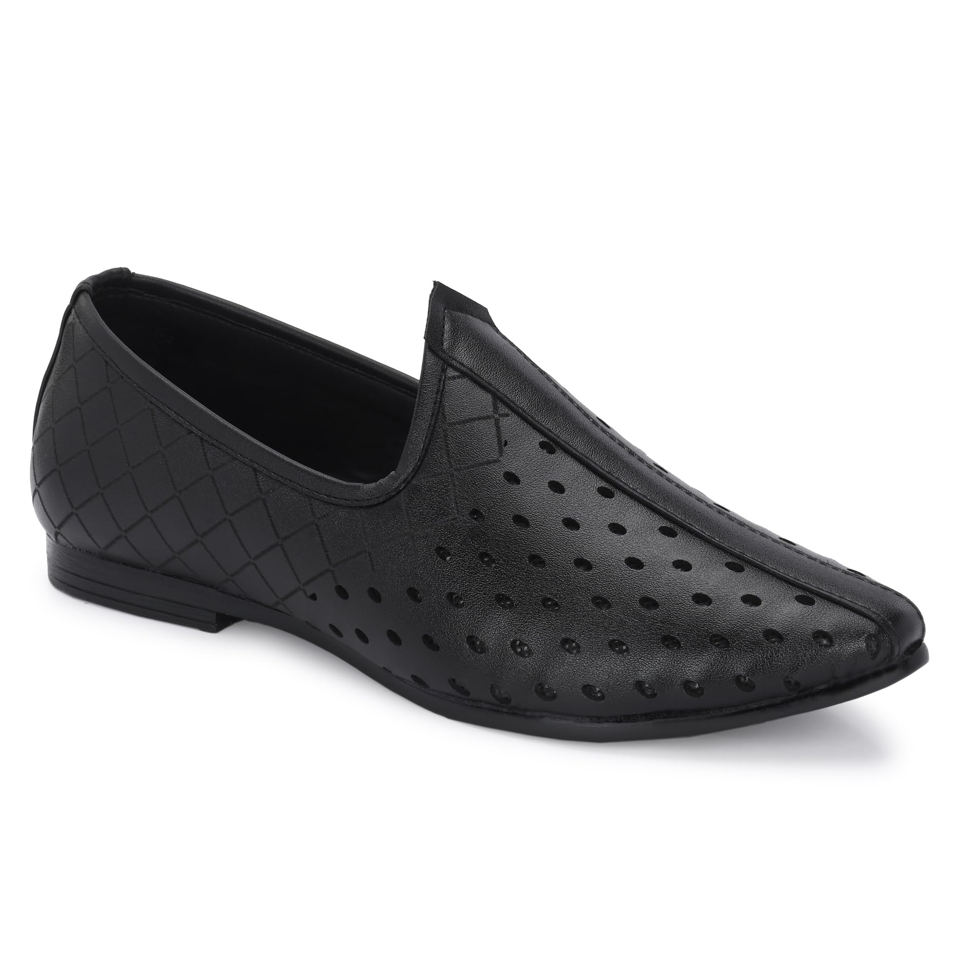 leepeeter Men's Black Ethnic Juttis Nagra-picture-45