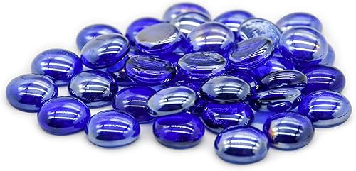 Miniatura 4 de GasSaf Cuentas de vidrio de fuego azul para hoguera al aire libre, chimenea y mesa de hoguera, vidrio de 34 pulgadas (10 libras) (azul cobalto azul)