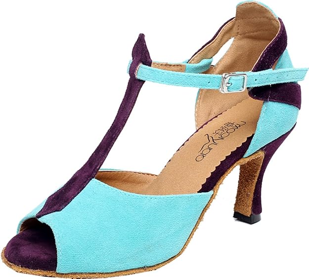 Scarpe Da Ballo Con Tacco 9cm - Sandali Peep Toe Per Latino, Salsa E Matrimoni - Foto 6