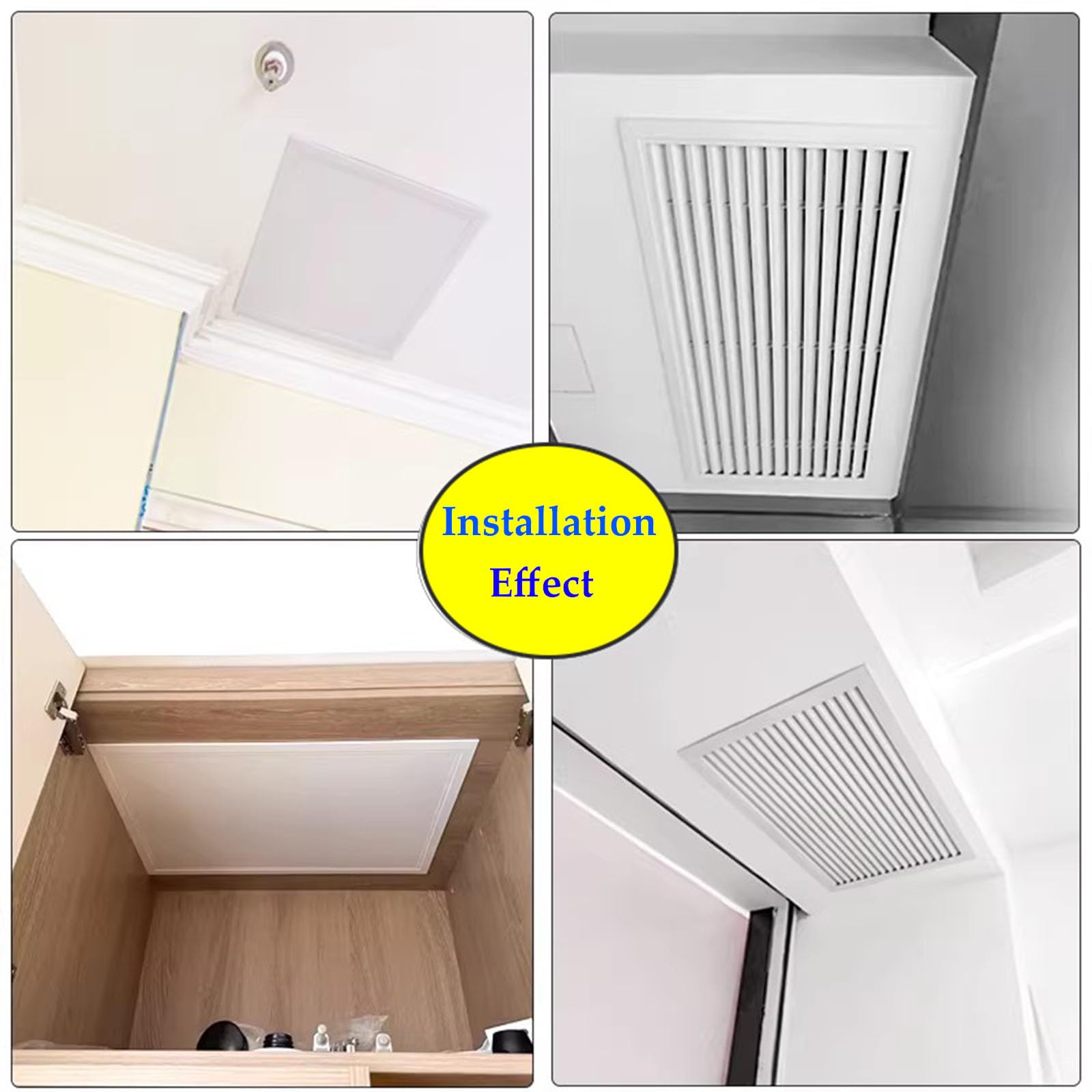 Cubierta de ventilación de acero negro de 20 x 22 pulgadas con filtro extraíble, moderna rejilla de conducto para pared/techo, puerta de filtro de aire de fácil acceso, solución de ventilación