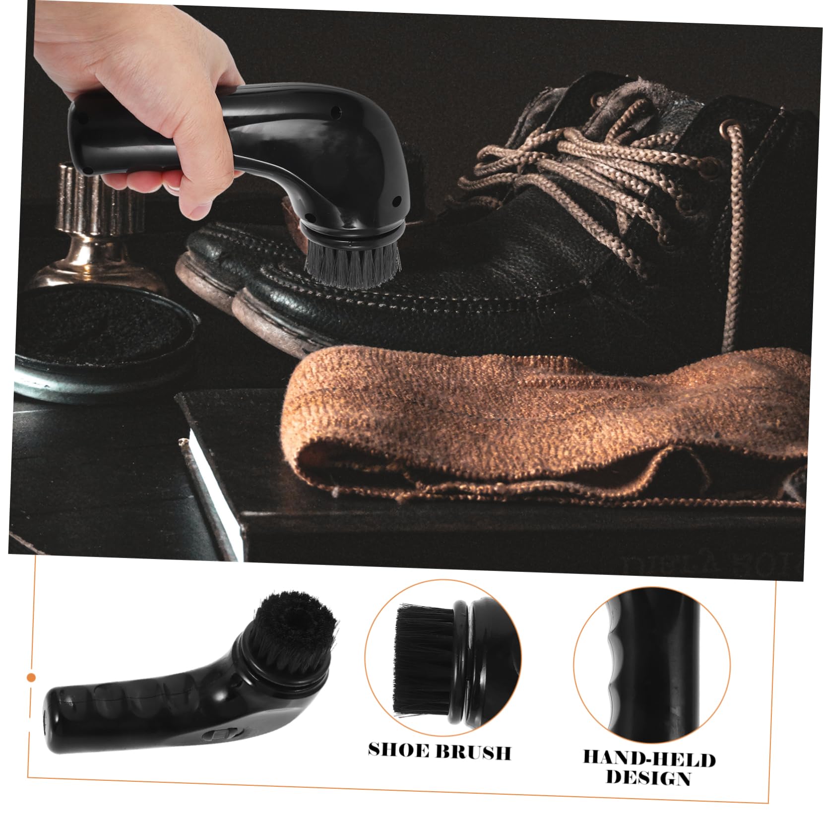LIFKOME Cireuse à Chaussures Électrique Rechargeable Brosse Manuelle pour Polissage Kit Entretien avec Accessoires pour Et Chaussures Utilisation Pratique Et Ergonomique