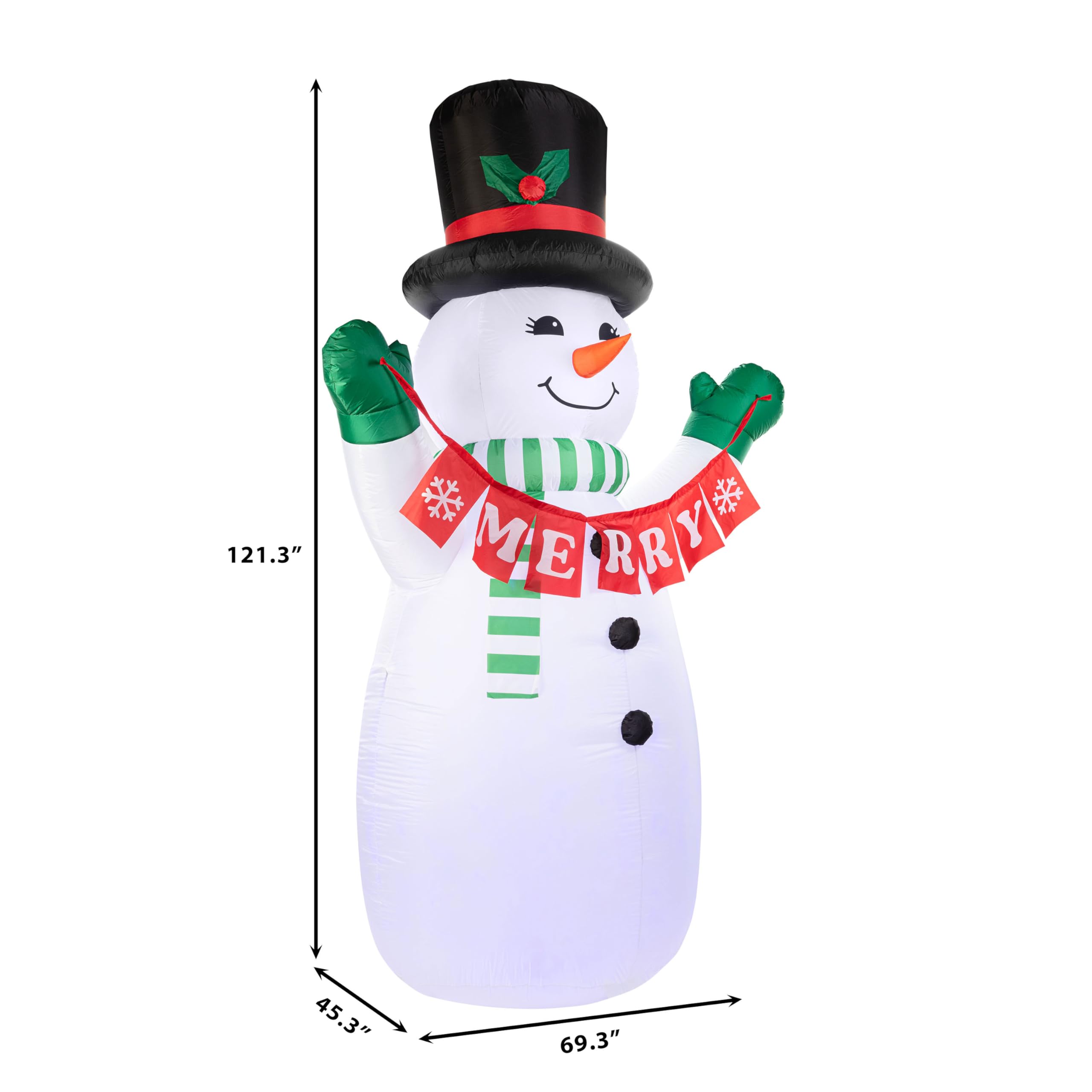 Mr. Christmas Bonhomme de neige gonflable d'extérieur 3 m