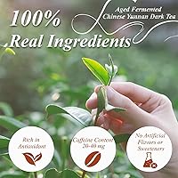 Vista 4 de WT WEETEE Emperor's Pu-erh - Bolsas de té 100 unidades, té oscuro Yunnan fermentado envejecido, suave y suave, con cafeína
