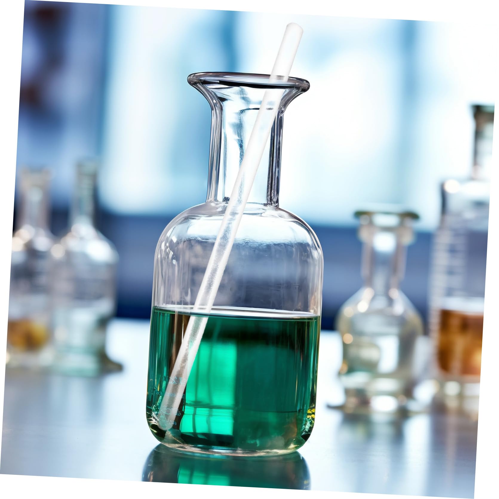 GALPADA Bastoncini di Vetro Resistenti per Mescolare in Laboratorio 20 Pezzi e Privi di Sbavature Estremità Arrotondate per Esperimenti e Cucina
